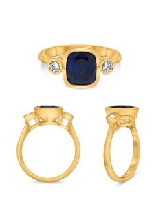 Cushion Sapphire Ring
