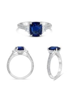 Cushion Sapphire Ring