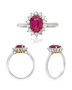 Oval Pink Sapphire Ring