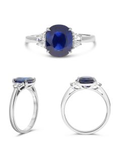 Cushion Sapphire Ring