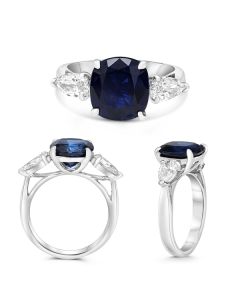 Platinum Five Carat Sapphire Ring