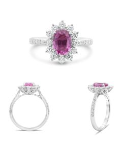 Oval Pink Sapphire Ring