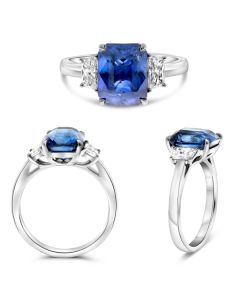 Emerald Cut Sapphire Ring