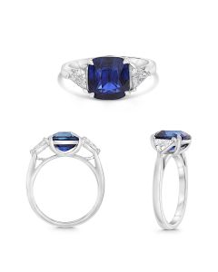 Cushion Sapphire Ring