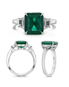 Emerald Cut Emerald Ring