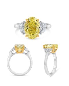 Oval Fancy Yellow Diamond Ring