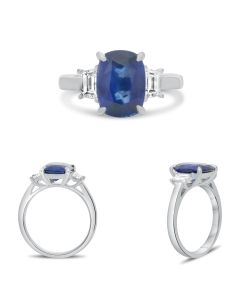 Cushion Sapphire Ring