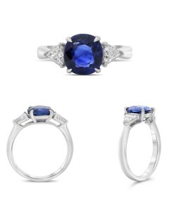 Cushion Sapphire Ring