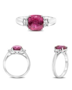 Cushion Pink Sapphire Ring