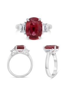 Cushion Ruby Ring