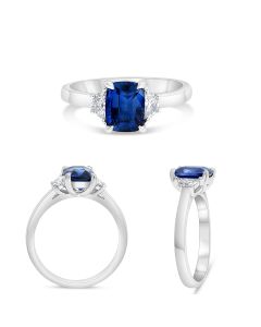 Cushion Sapphire Ring