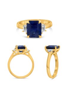Emerald Cut Sapphire Ring