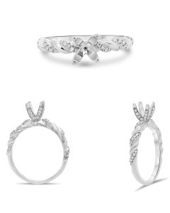 Twisted Four Prong Engagement Setting