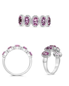 Oval Pink Sapphire Ring