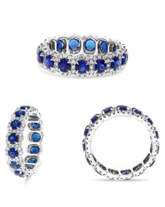 Sapphire and Diamond Eternity Ring