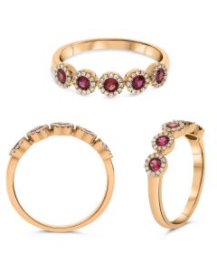Round Ruby Ring