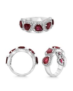 Pear Shape Ruby Ring