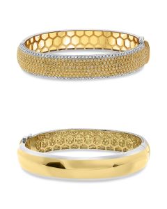 Round Fancy Yellow Bangle