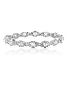Marquise White Diamond Bracelet