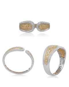 Mixed Shape Fancy Yellow Bangle