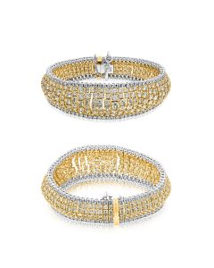 Mixed Shape Fancy Yellow Bracelet