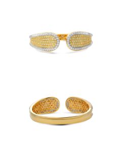 Round Fancy Yellow Bangle