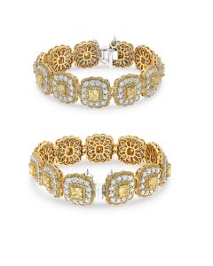 Cushion Fancy Yellow Bracelet