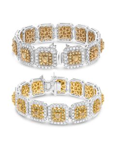 Cushion Fancy Yellow Bracelet
