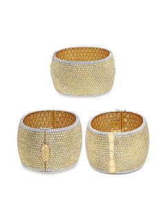 Round Fancy Yellow Bangle