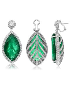 Majestic Marquise Cut Emerald Earrings