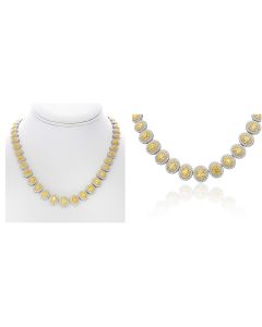Oval Fancy Yellow Diamond Necklace