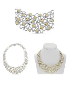 Mixed Shape Fancy Yellow Diamond Necklace