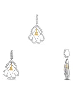 Pear Shape Fancy Yellow Diamond Pendant