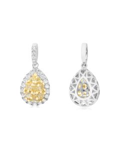 Pear-shaped Diamond Cluster Pendant
