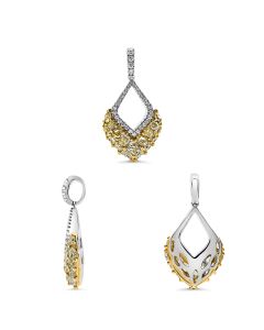 Marquise Fancy Yellow Diamond Pendant