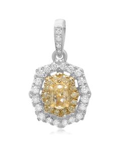 Two Tone Vintage Diamond Pendant