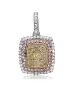 Radiant Fancy Yellow Diamond Necklace