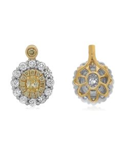 Oval Fancy Yellow Diamond Necklace