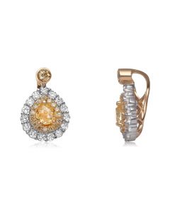 Pear Shape Fancy Yellow Diamond Necklace