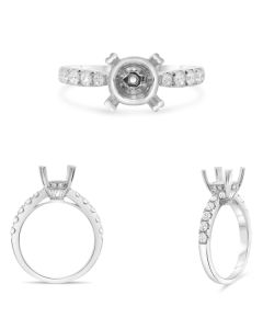Diamond Pave Cathedral Engagement Setting