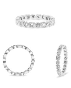Geometric Design Eternity Diamond Band