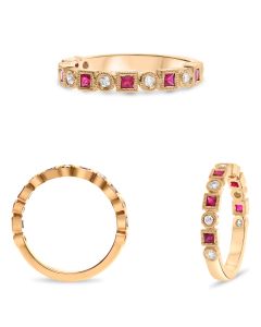 Mixed Shape Ruby Ring