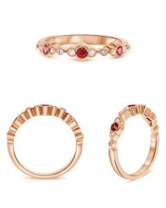 Ruby and Rose Gold Ring