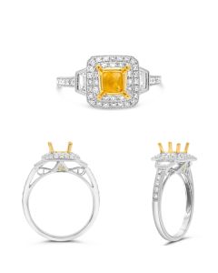 Radiant Fancy Yellow Diamond Ring