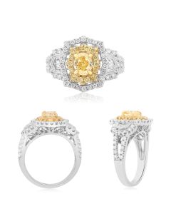 Mixed Cut Yellow Diamond Ring
