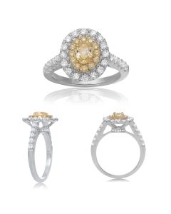 Oval Fancy Yellow Diamond Ring