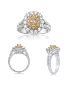 Oval Fancy Yellow Diamond Ring