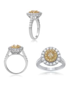 Oval Yellow Diamond Ring