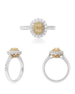 Oval Fancy Yellow Diamond Ring