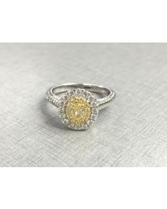 Oval Fancy Yellow Diamond Ring